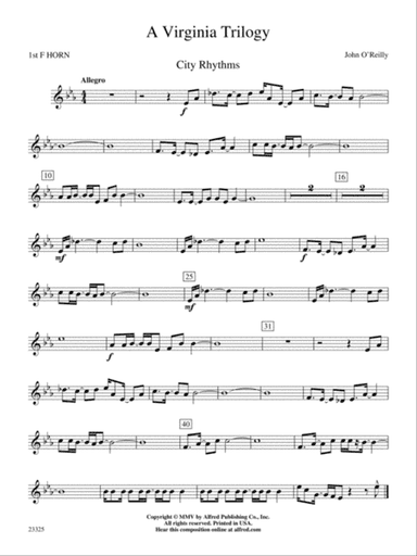 A Virginia Trilogy: 1st F Horn