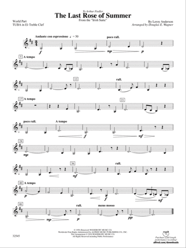 The Last Rose of Summer (from the Irish Suite): (wp) E-flat Tuba T.C.