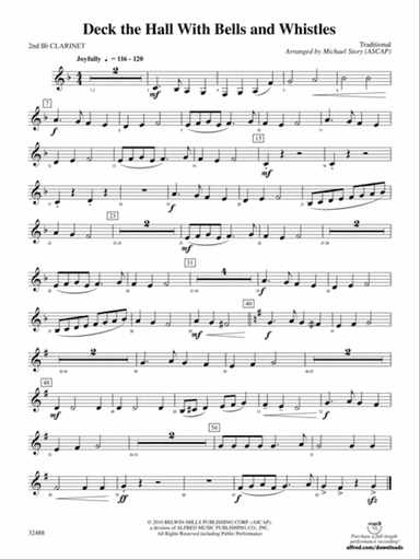 Deck the Hall with Bells and Whistles: 2nd B-flat Clarinet