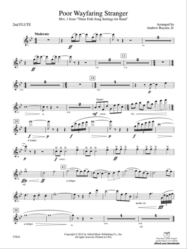 Poor Wayfaring Stranger: 2nd Flute