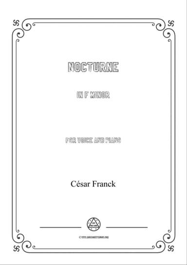 Franck-Nocturne in f minor,for voice and piano