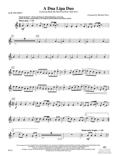 A Dua Lipa Duo: 1st B-flat Trumpet