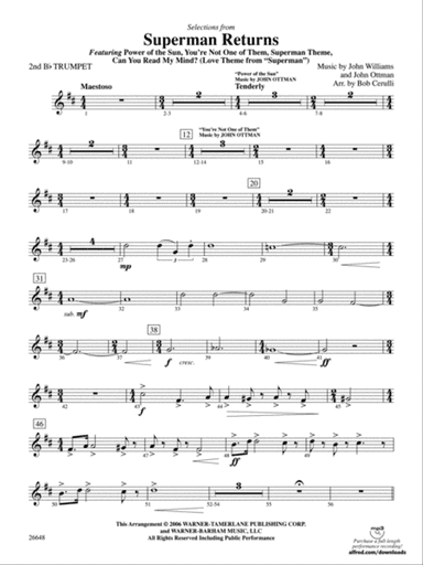 Superman Returns: 2nd B-flat Trumpet