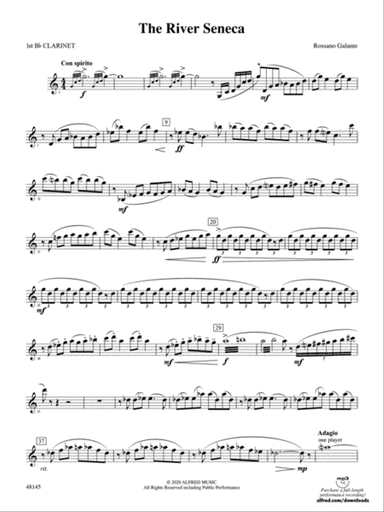 The River Seneca: 1st B-flat Clarinet