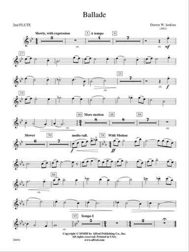 Ballade: 2nd Flute