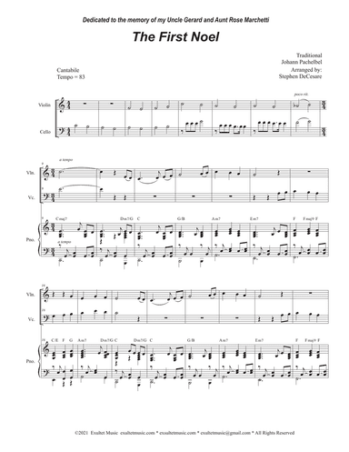 The First Noel (Duet for Violin and Cello)