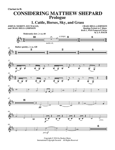 Considering Matthew Shepard - Clarinet