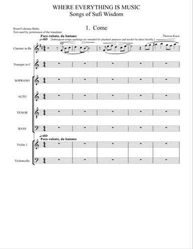 WHERE EVERYTHING IS MUSIC Full Score