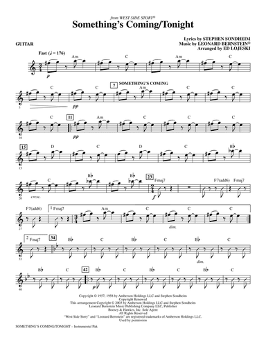Something's Coming/Tonight (from West Side Story) (arr. Ed Lojeski) - Guitar