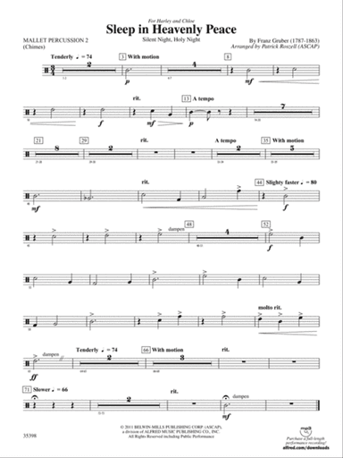 Sleep in Heavenly Peace: 2nd Mallet Percussion