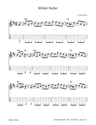Wilder Reiter - R. Schumann
