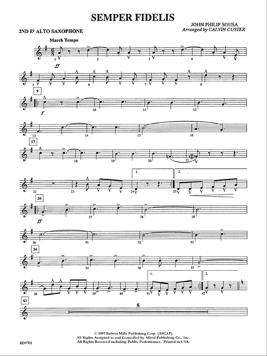 Semper Fidelis: 2nd E-flat Alto Saxophone