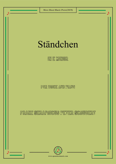 Schubert-Ständchen,in e minor,for Voice&Piano