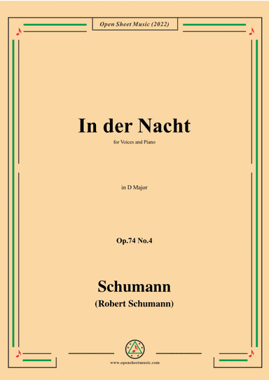 Schumann-In der Nacht,Op.74 No.4,in D Major