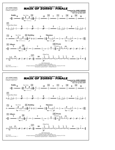 The Mask of Zorro - Finale (arr. Jay Bocook) - Aux Percussion