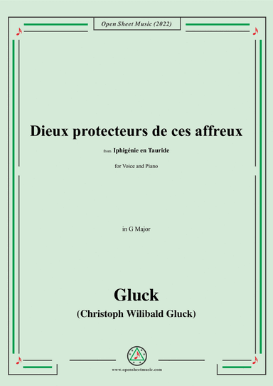 Gluck-Dieux protecteurs de ces affreux,from 'Iphigénie en Tauride'