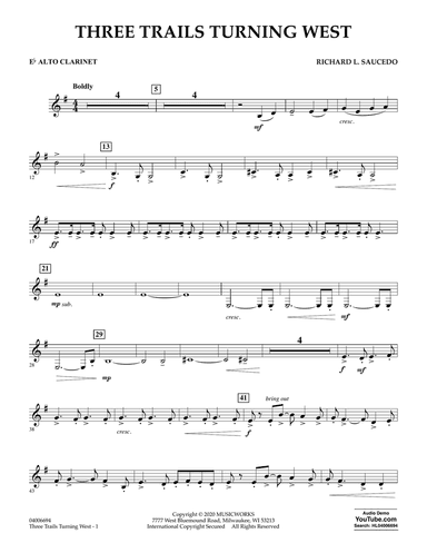 Three Trails Turning West - Eb Alto Clarinet