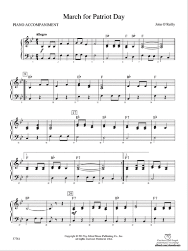 March for Patriot Day: Piano Accompaniment