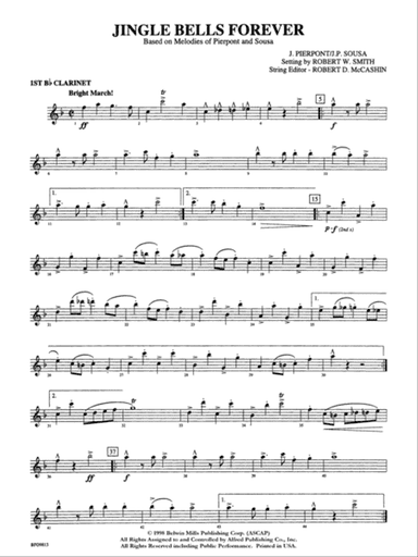 Jingle Bells Forever: 1st B-flat Clarinet