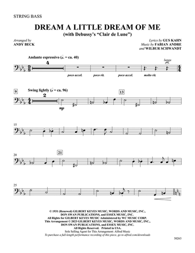 Dream a Little Dream of Me: String Bass