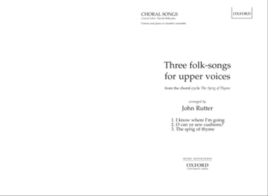 Three folk-songs for upper voices from The Sprig of Thyme