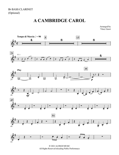 A Cambridge Carol: Bass Clarinet 1