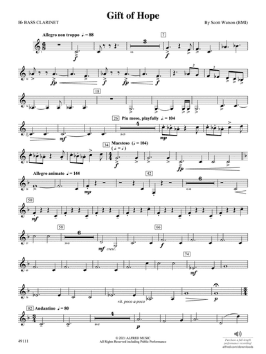 Gift of Hope: B-flat Bass Clarinet