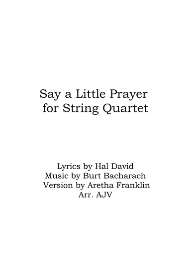 I Say A Little Prayer