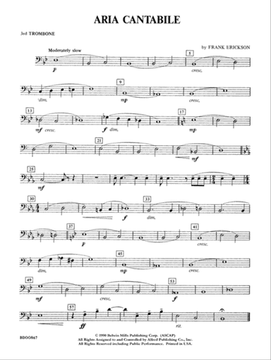 Aria Cantabile: 3rd Trombone