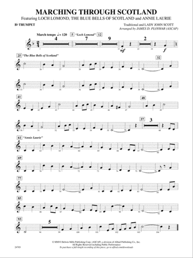 Marching Through Scotland: 1st B-flat Trumpet