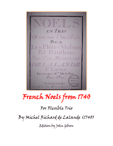 French Noels from 1740 for Flexible Trio