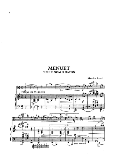 Menuet sur le nom d Haydn