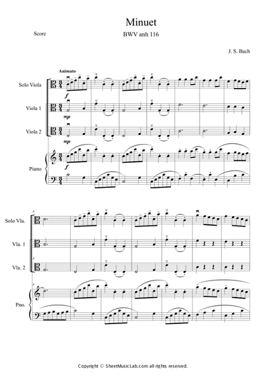 Minuet BWV anh 116 in C