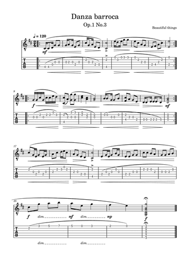 Danza Barroca-Beautiful things Op.1 No.3