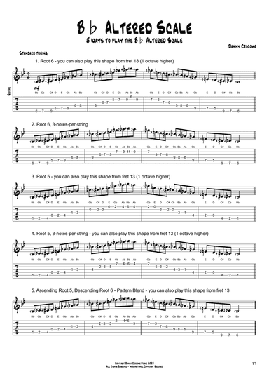 Bb Altered Scale (5 Ways to Play)