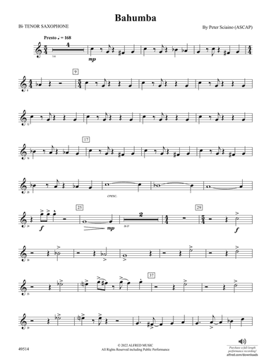 Bahumba: B-flat Tenor Saxophone