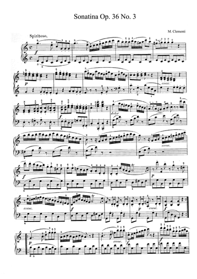 Clementi Sonatina Op. 36 No. 3 in C Major