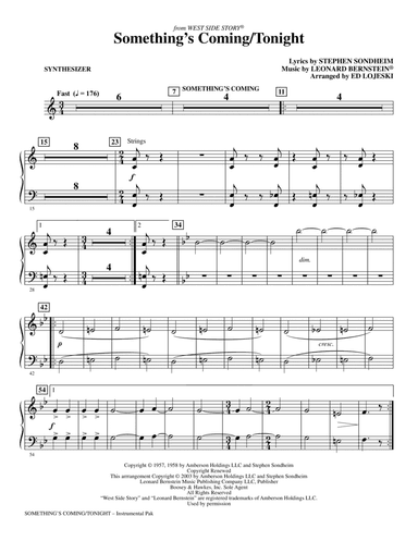 Something's Coming/Tonight (from West Side Story) (arr. Ed Lojeski) - Synthesizer