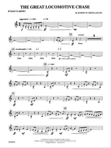 The Great Locomotive Chase: B-flat Bass Clarinet