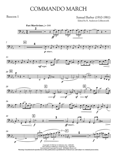 Commando March - Bassoon 1