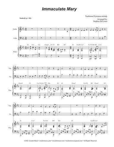 Immaculate Mary (Duet for Violin and Cello)
