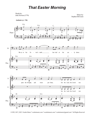 That Easter Morning (Vocal Trio - (SAB)