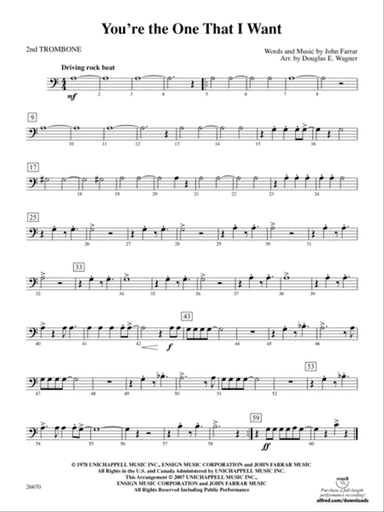 You're the One That I Want (from Grease): 2nd Trombone
