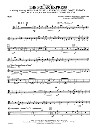 The Polar Express, Selections from: Viola