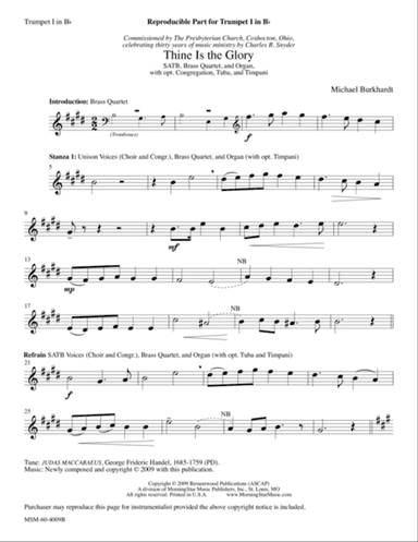 Thine Is the Glory (Instrumental Parts)