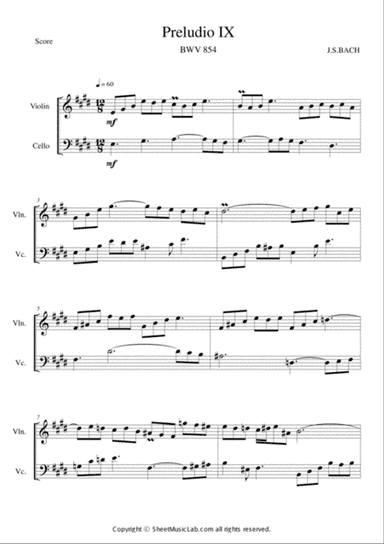 Preludio IX (BWV 854)