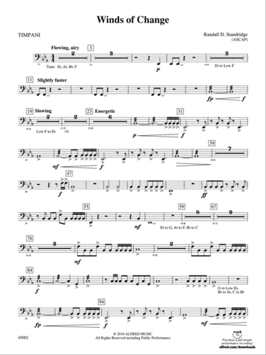 Winds of Change: Timpani