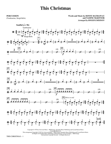 This Christmas (arr. Roger Emerson) - Percussion