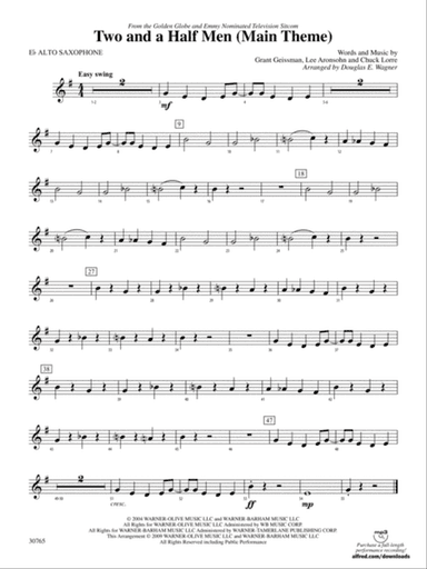 Two and a Half Men (Main Theme): E-flat Alto Saxophone