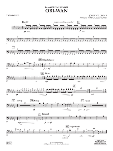 Obi-Wan (arr. Michael Brown) - Trombone 2